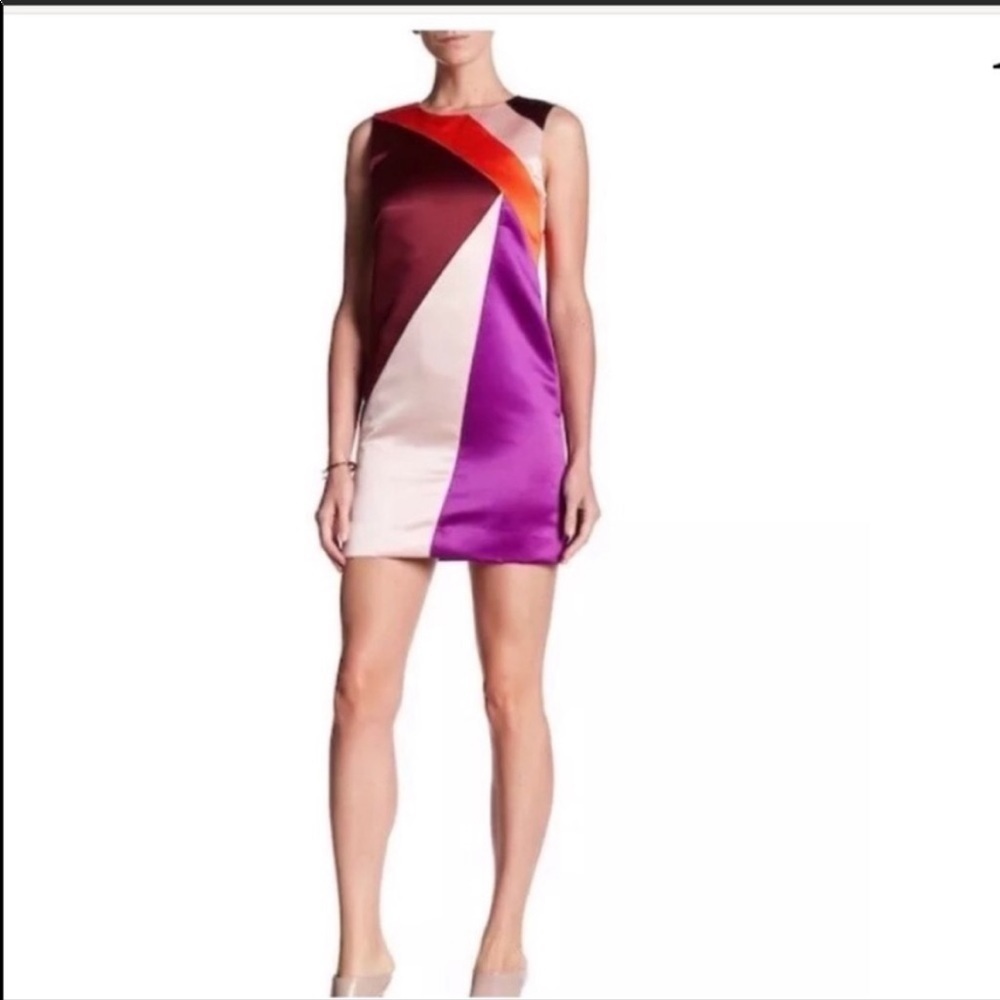 MILLY Peau de Soie Seamed Shift Dress Size 6